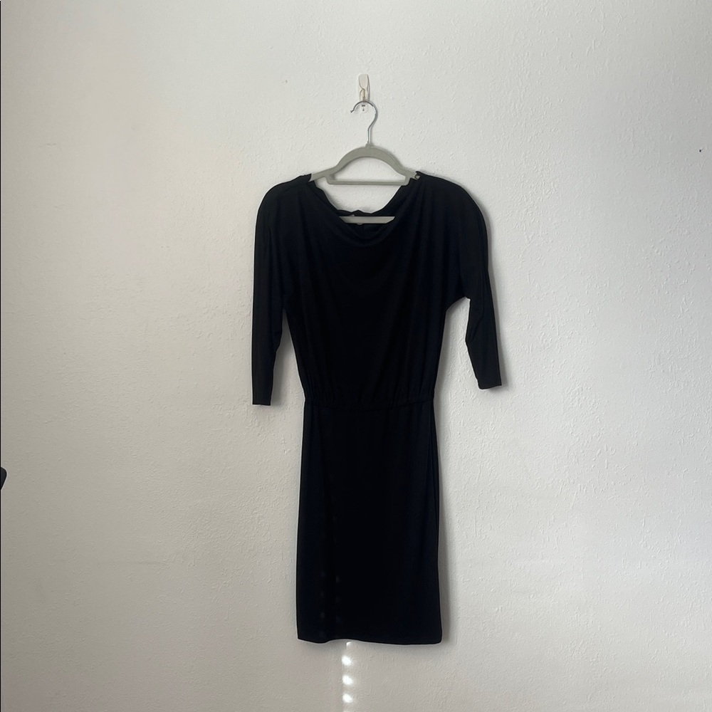 Boat Neck Black Dress
